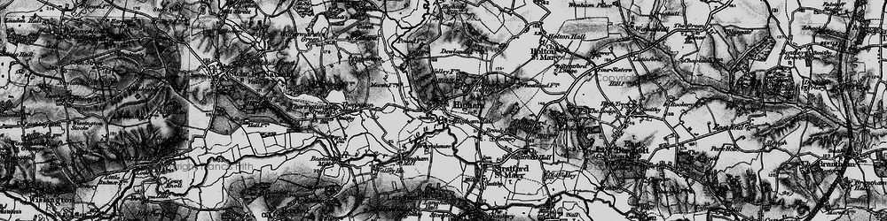Old map of Higham in 1896