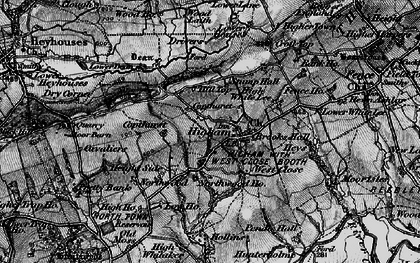 Old map of Pendle Hall in 1898