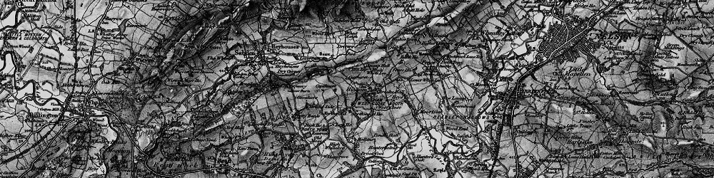 Old map of Pendle Hall in 1898