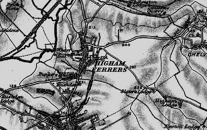 Old map of Higham Ferrers in 1898