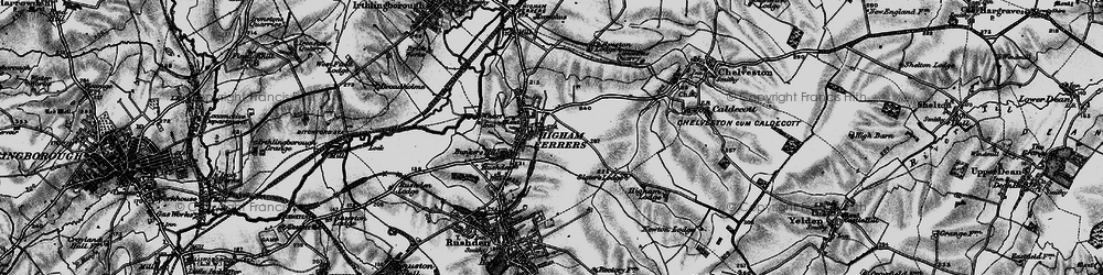 Old map of Higham Ferrers in 1898