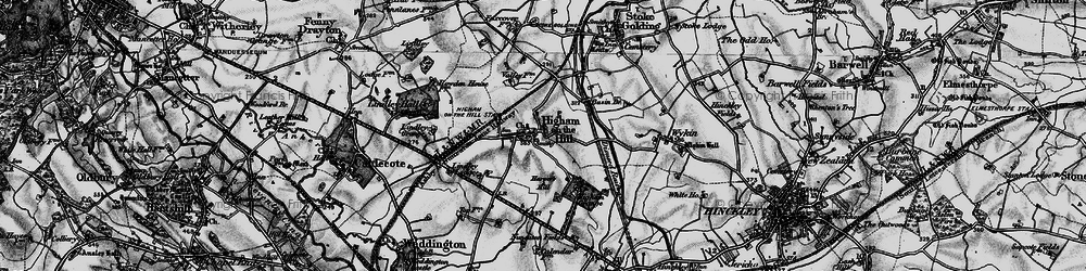 Old map of Higham on the Hill in 1899