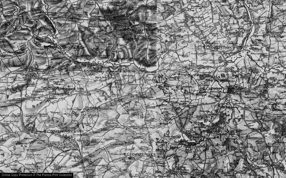 Old Map of Historic Map covering Lydacott in 1895