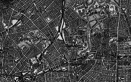 Old map of Highbury in 1896