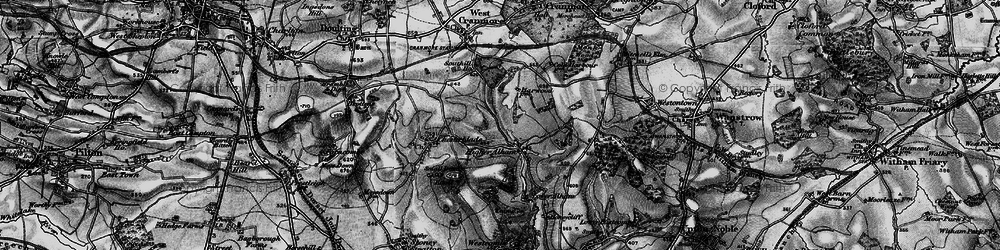 Old map of Higher Alham in 1898