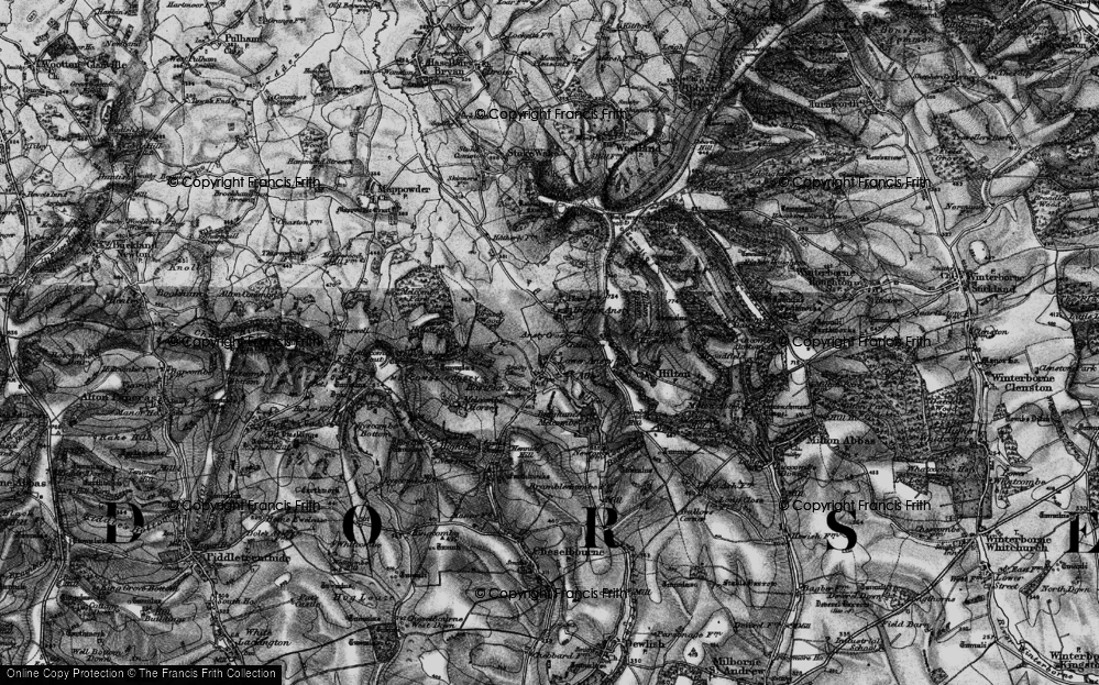 Old Map of Higher Ansty, 1898 in 1898