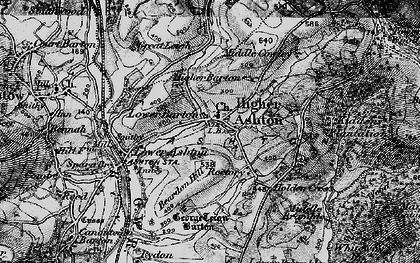 Old map of Higher Ashton in 1898