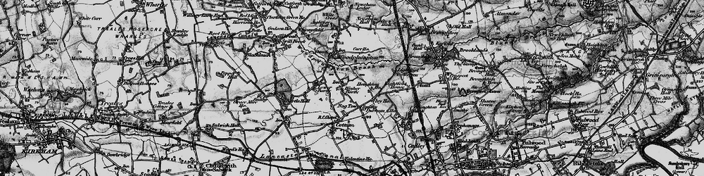 Old map of Higher Bartle in 1896