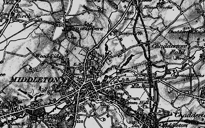 Old map of Higher Boarshaw in 1896