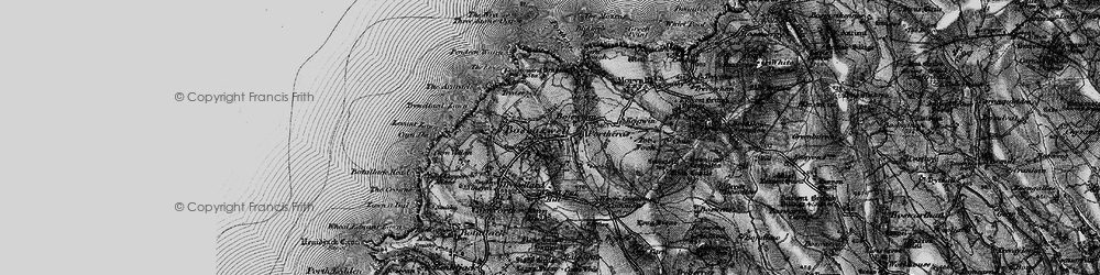 Old map of Higher Boscaswell in 1896