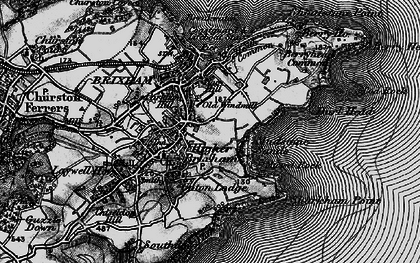 Old map of Berry Head in 1898