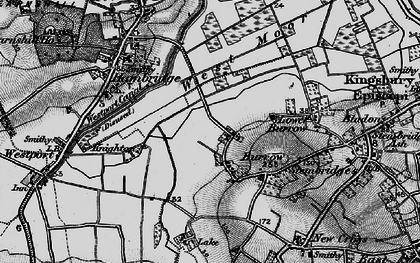 Old map of Higher Burrow in 1898