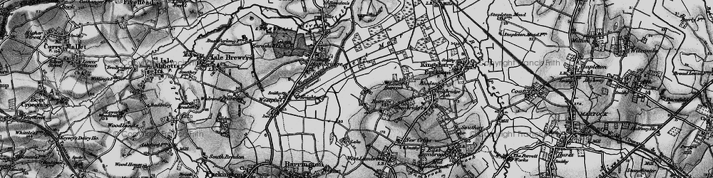 Old map of Higher Burrow in 1898