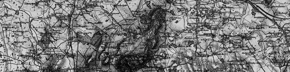 Old map of Higher Burwardsley in 1897