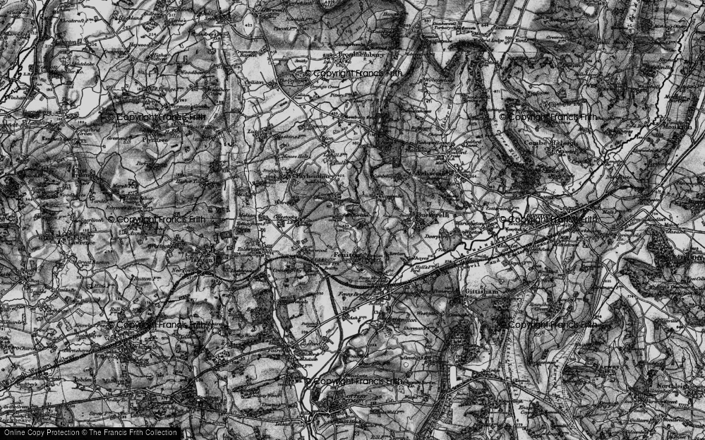 Old Map of Higher Cheriton, 1898 in 1898