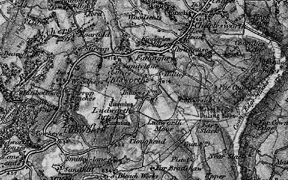 Old map of Higher Chisworth in 1896