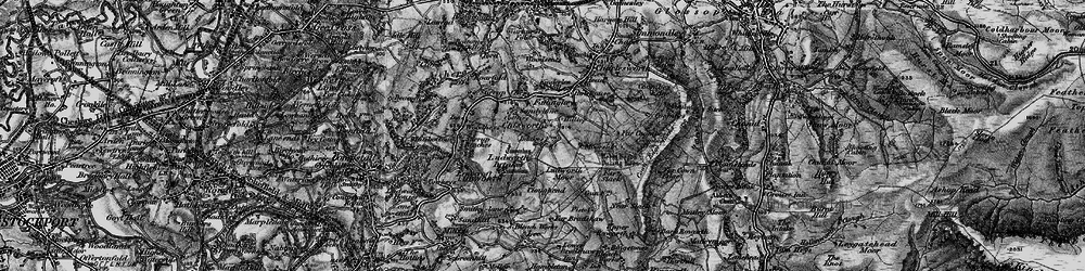 Old map of Higher Chisworth in 1896