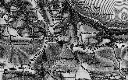 Old map of Higher Clovelly in 1895