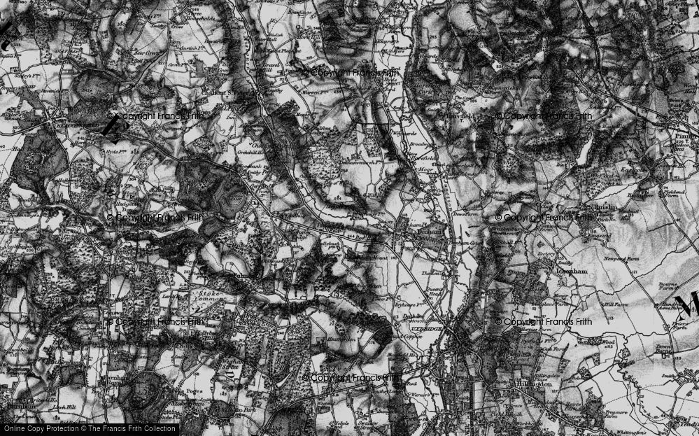 Old Map of Higher Denham, 1896 in 1896
