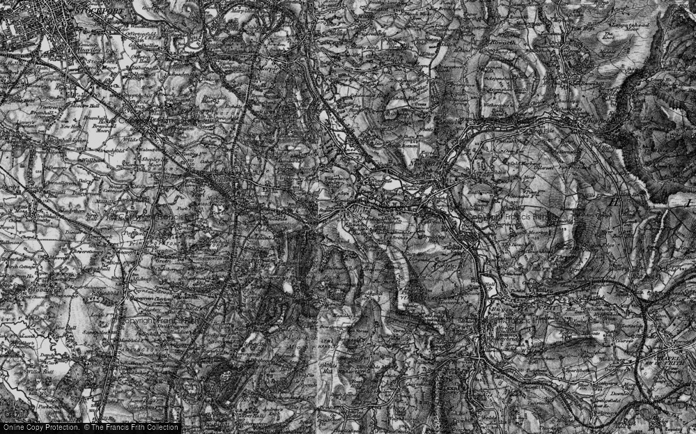 Old Map of Higher Disley, 1896 in 1896