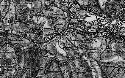 Old map of Higher Disley in 1896