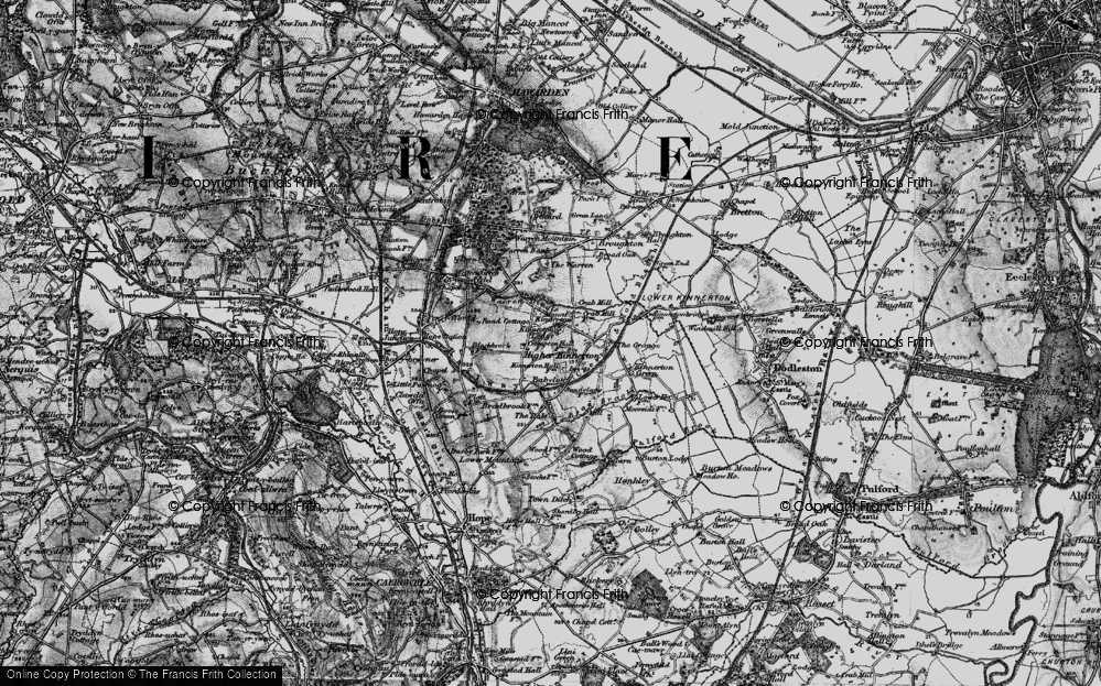 Old Map of Higher Kinnerton, 1897 in 1897