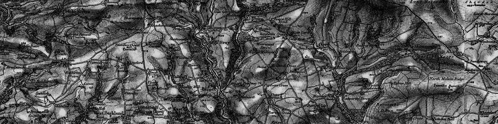 Old map of Higher Molland in 1898