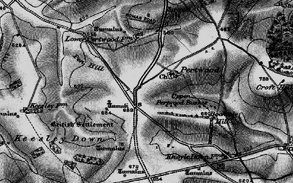 Old map of Bockerly Hill in 1898