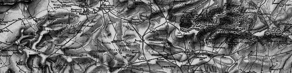 Old map of Higher Pertwood in 1898