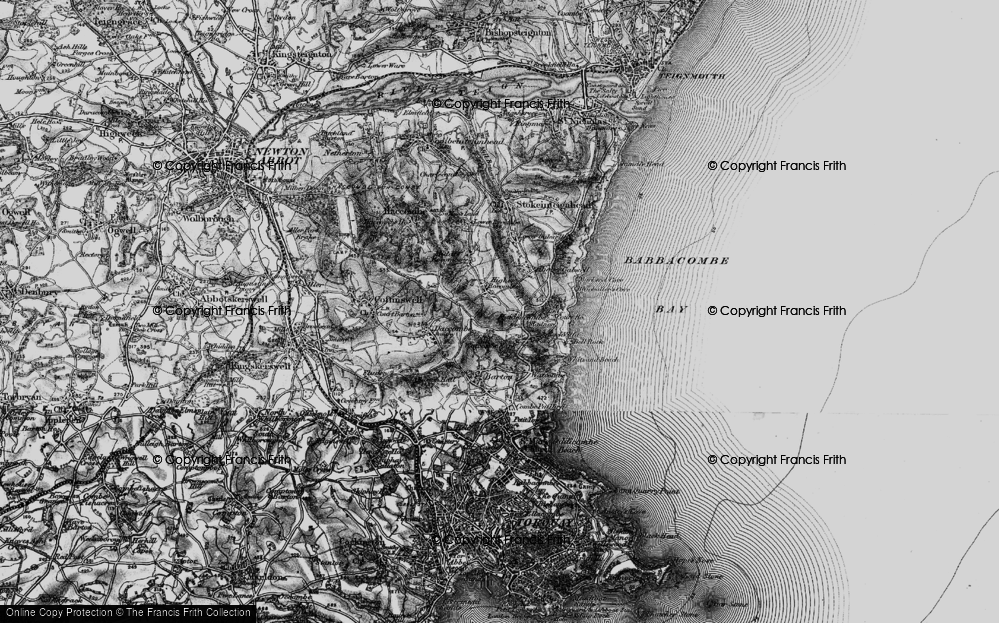 Old Map of Higher Rocombe Barton, 1898 in 1898