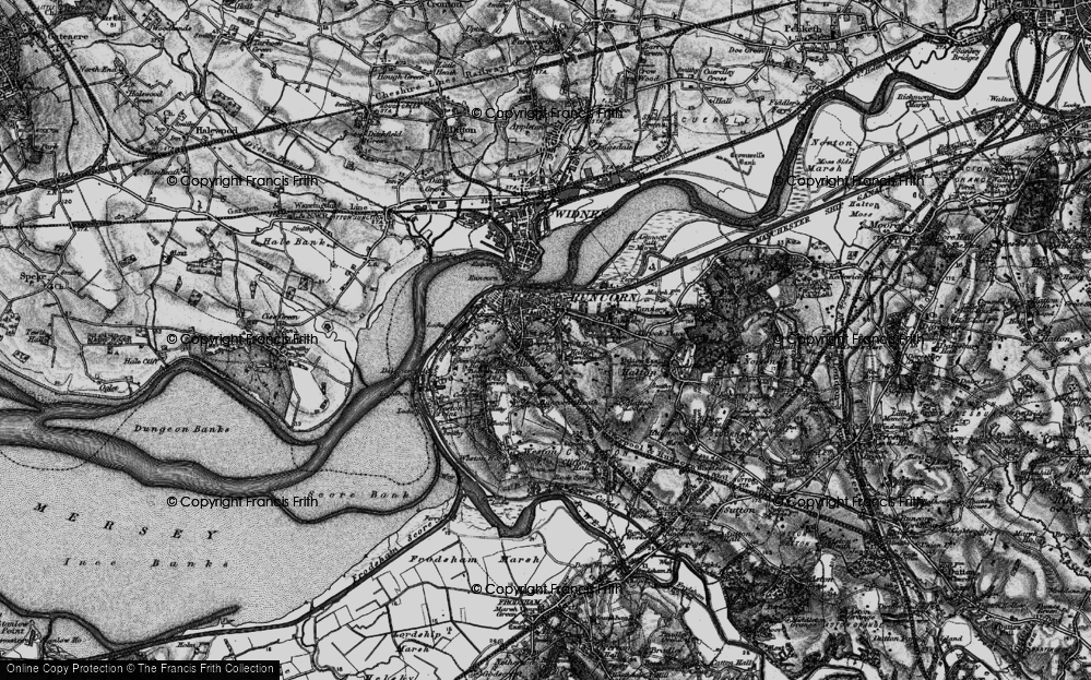 Old Map of Higher Runcorn, 1896 in 1896