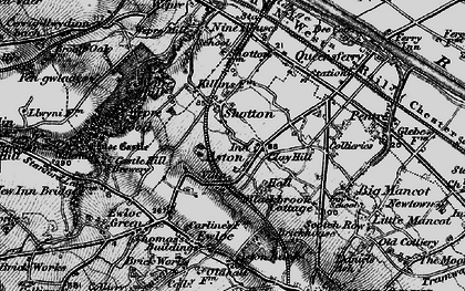 Old map of Higher Shotton in 1896