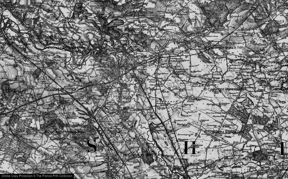 Old Map of Higher Shurlach, 1896 in 1896
