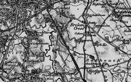Old map of Higher Shurlach in 1896