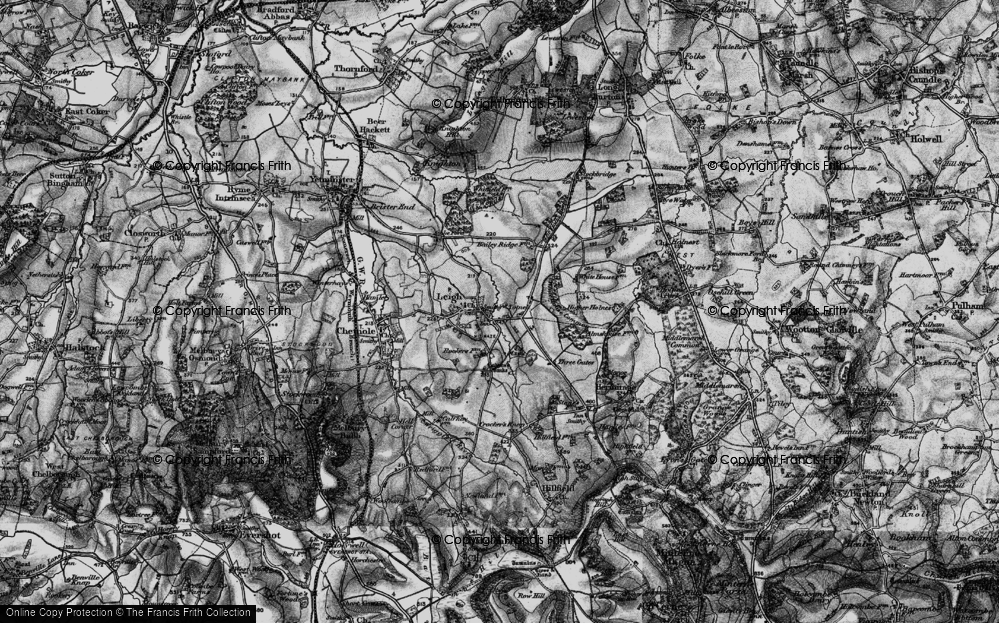 Old Map of Historic Map covering Stockbridge Oak in 1898