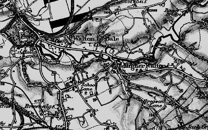 Old map of Higher Walton in 1896