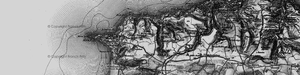 Old map of Higher Warcombe in 1897