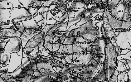 Old map of Woodbeer Court in 1898