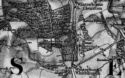 Old map of Higher Whatcombe in 1898