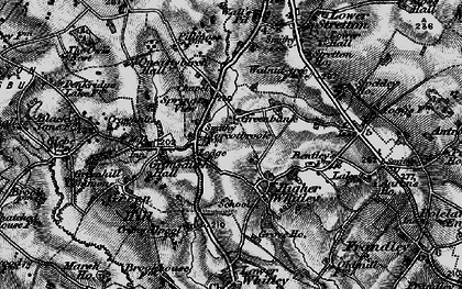 Old map of Higher Whitley in 1896