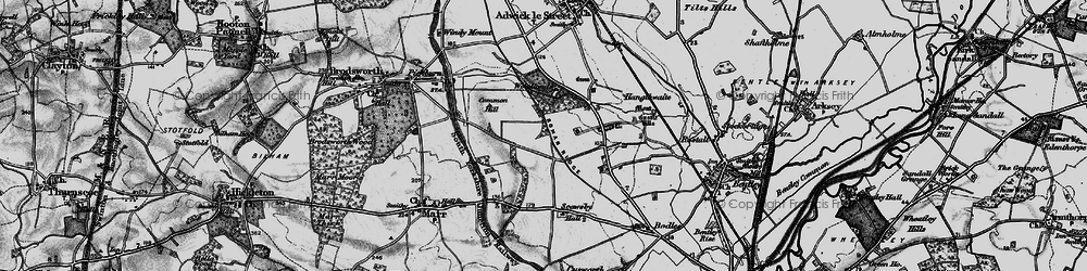 Old map of Highfields in 1895