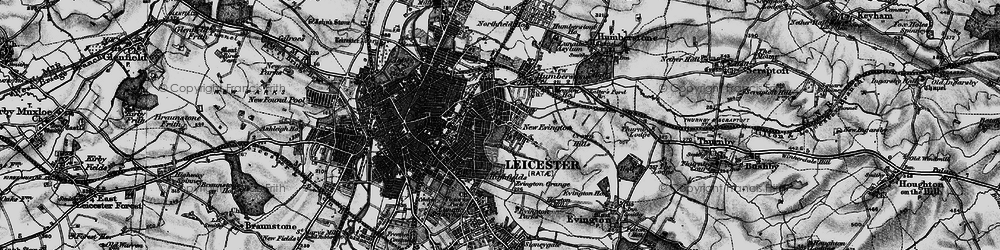 Old map of Highfields in 1899