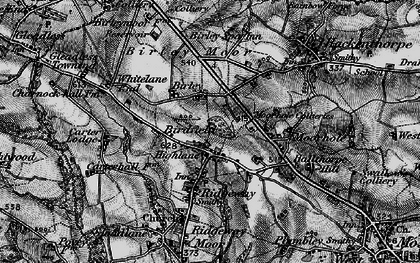 Old map of Highlane in 1896