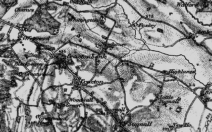Old map of Highlanes in 1897
