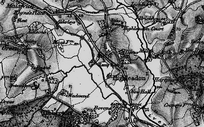 Old map of Highleadon in 1896