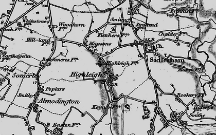 Old map of Highleigh in 1895