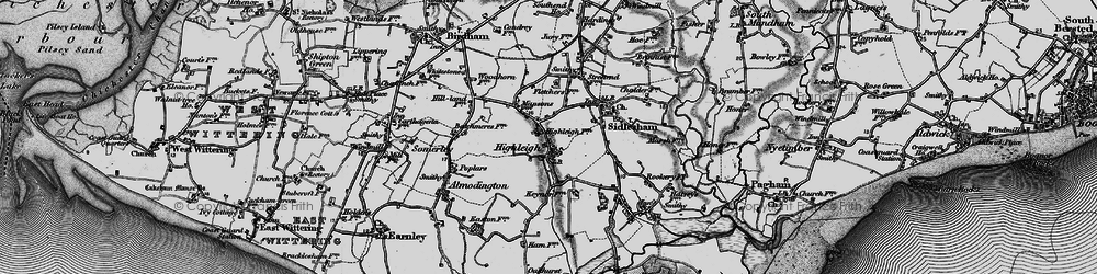 Old map of Highleigh in 1895