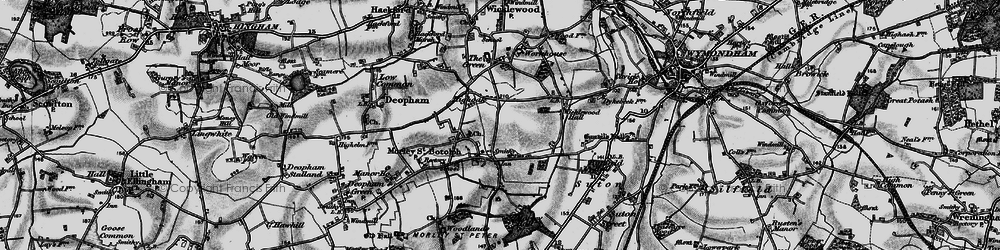 Old map of Highoak in 1898