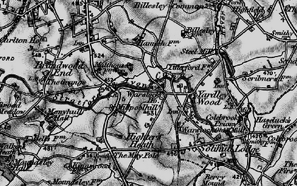 Old map of Highter's Heath in 1899