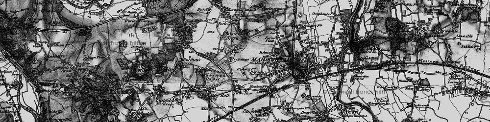 Old map of Highway in 1895